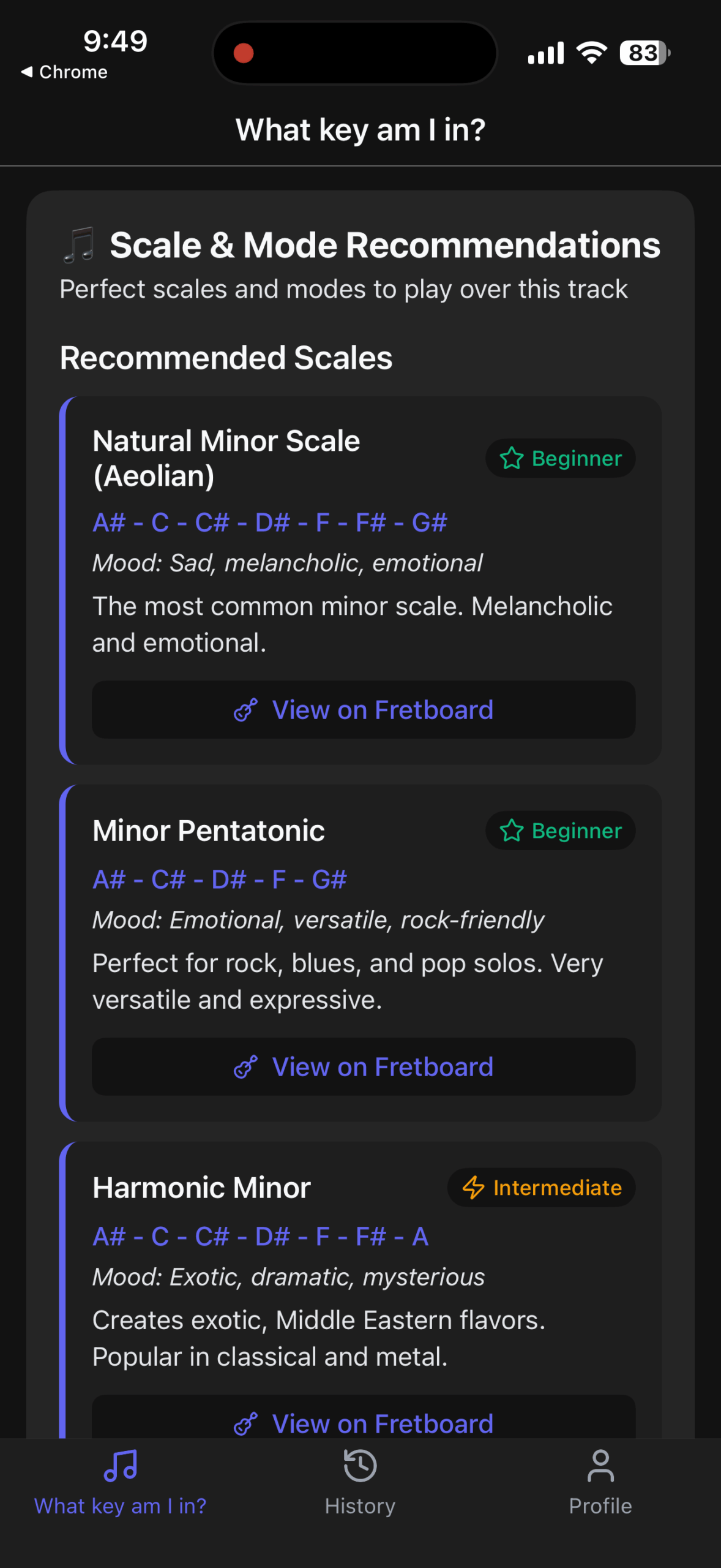 JamKey Premium app screenshot